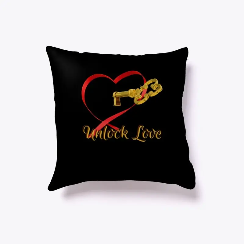 Unlock Love Throw Pillow