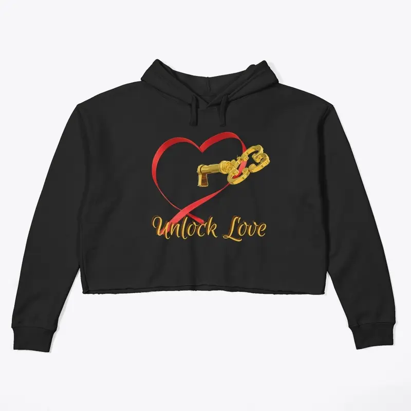 Unlock Love Crop Hoodie